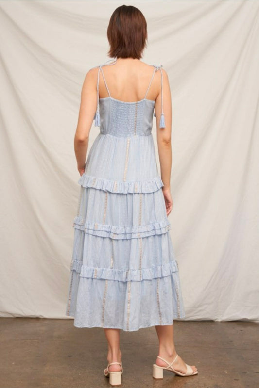 Vestido midi azul