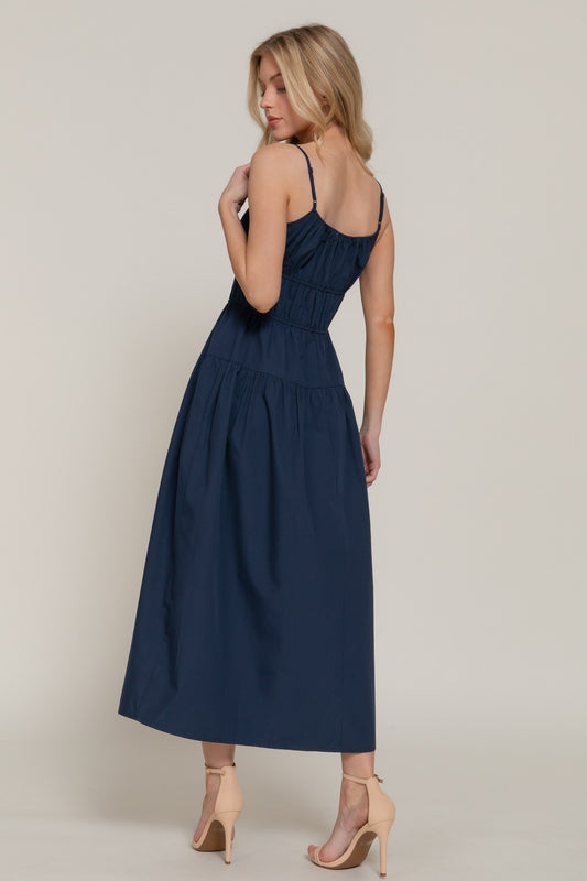 Vestido midi azul