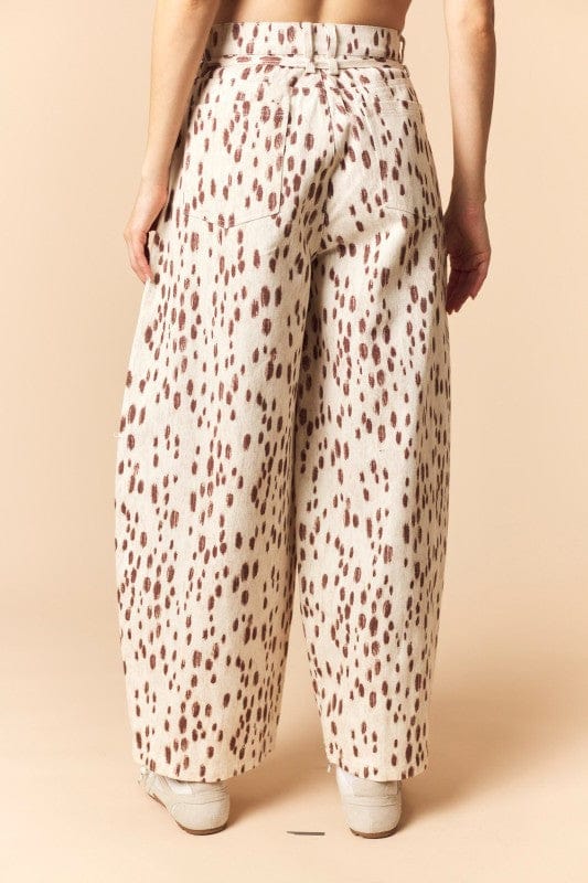 Pantalón beige barrel