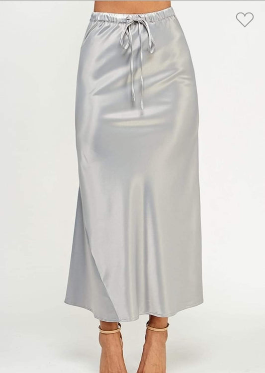 Falda larga satin