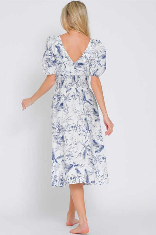 Vestido midi estampado