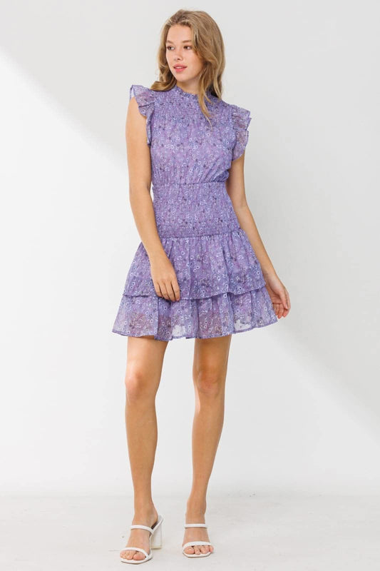 Vestido lavanda con elastico
