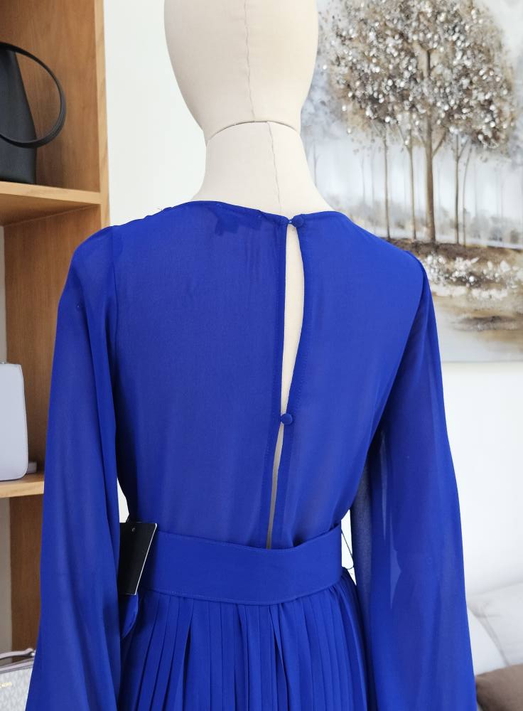 Maxi vestido plizado
