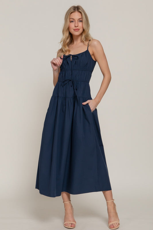 Vestido midi azul