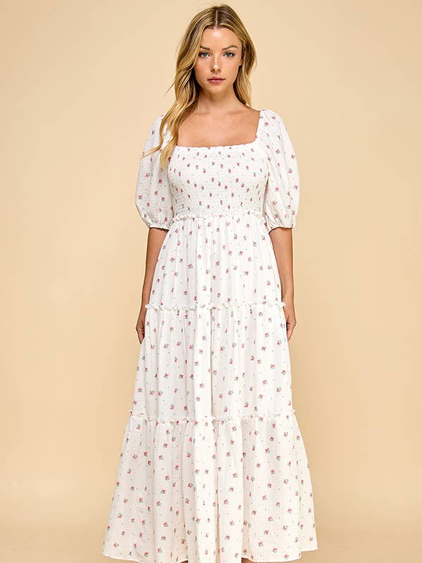 Vestido midi floral