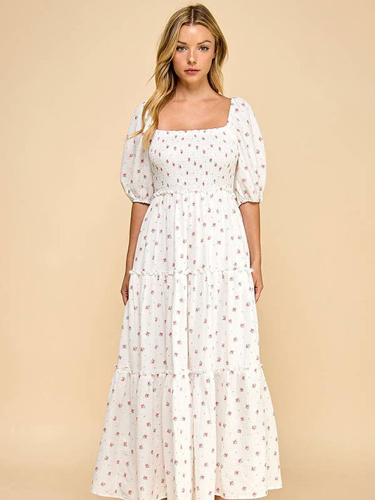 Vestido midi floral