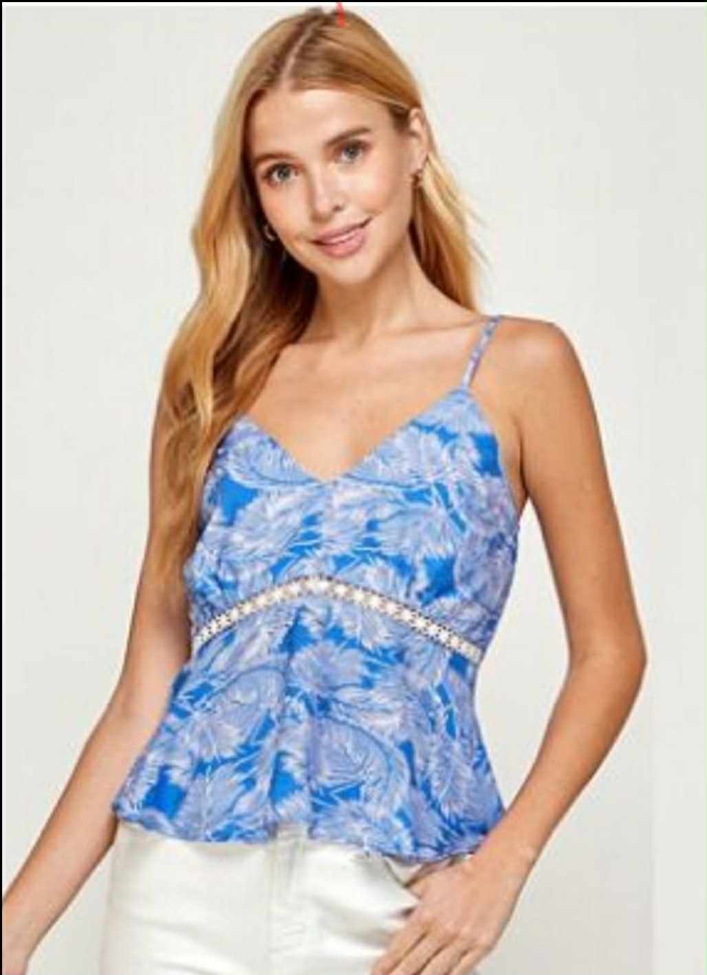 BLUSA AZUL TIRANTES