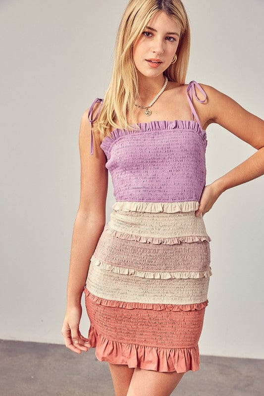 Vestido corto multicolor