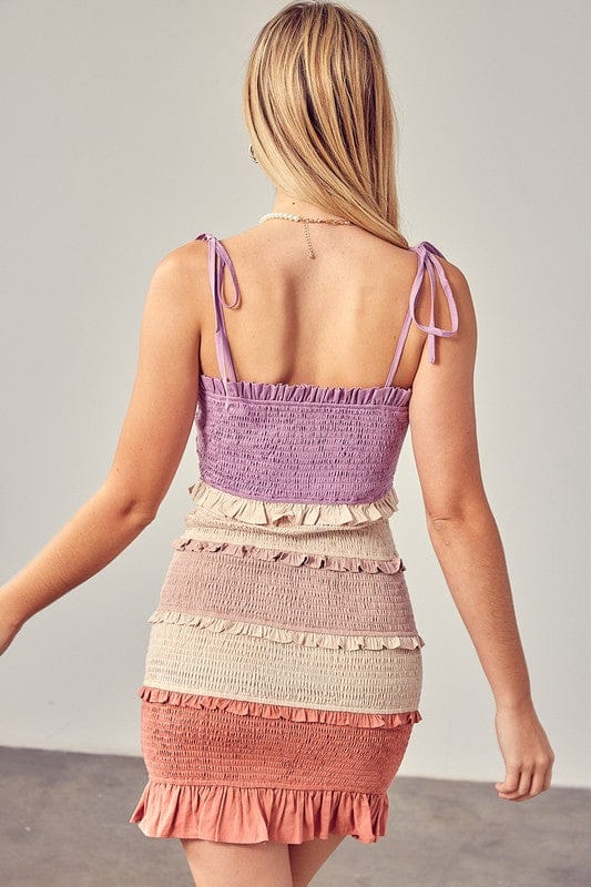 Vestido corto multicolor