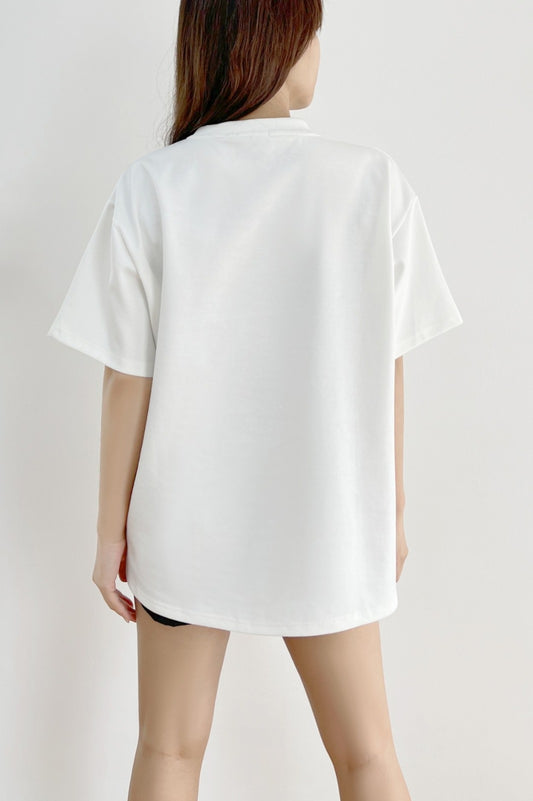 Playera oversize con moño