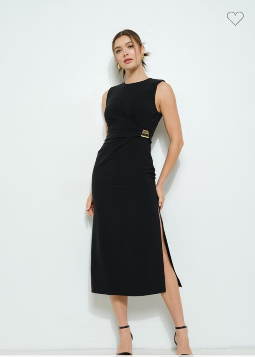 Vestido midi negro
