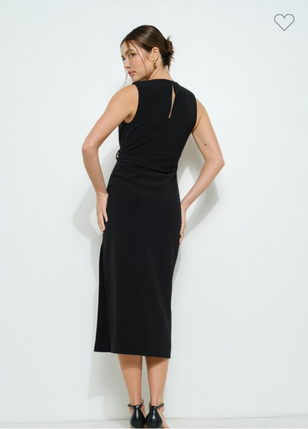 Vestido midi negro