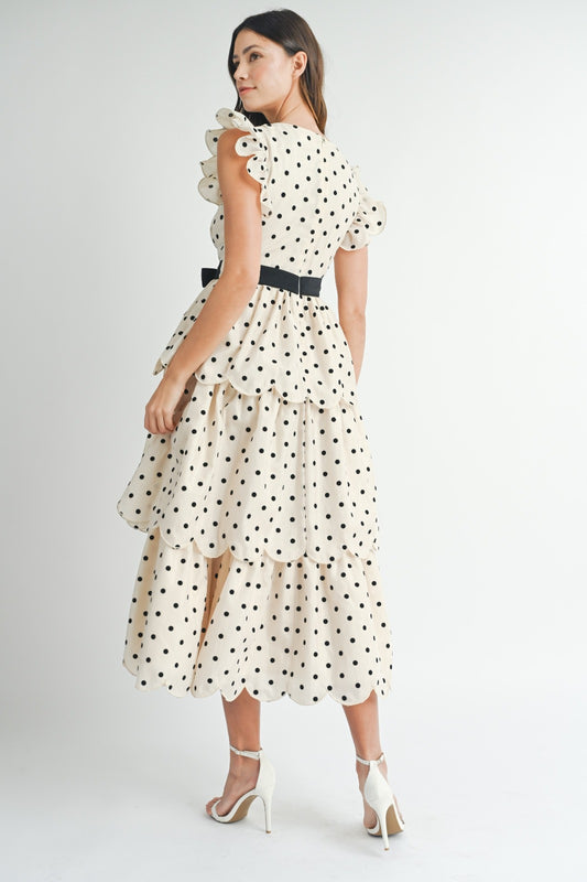 Vestido midi lunares