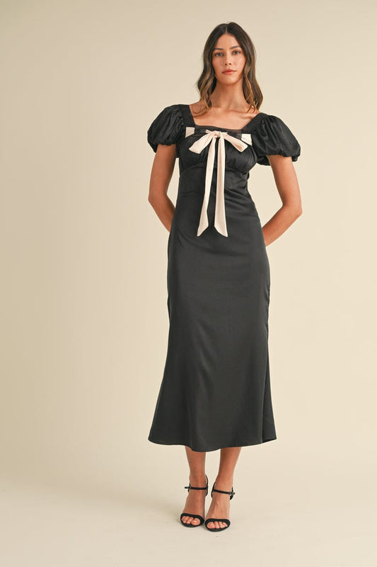 Vestido midi en satin