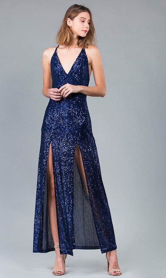 Mxi vestido con lentejuela