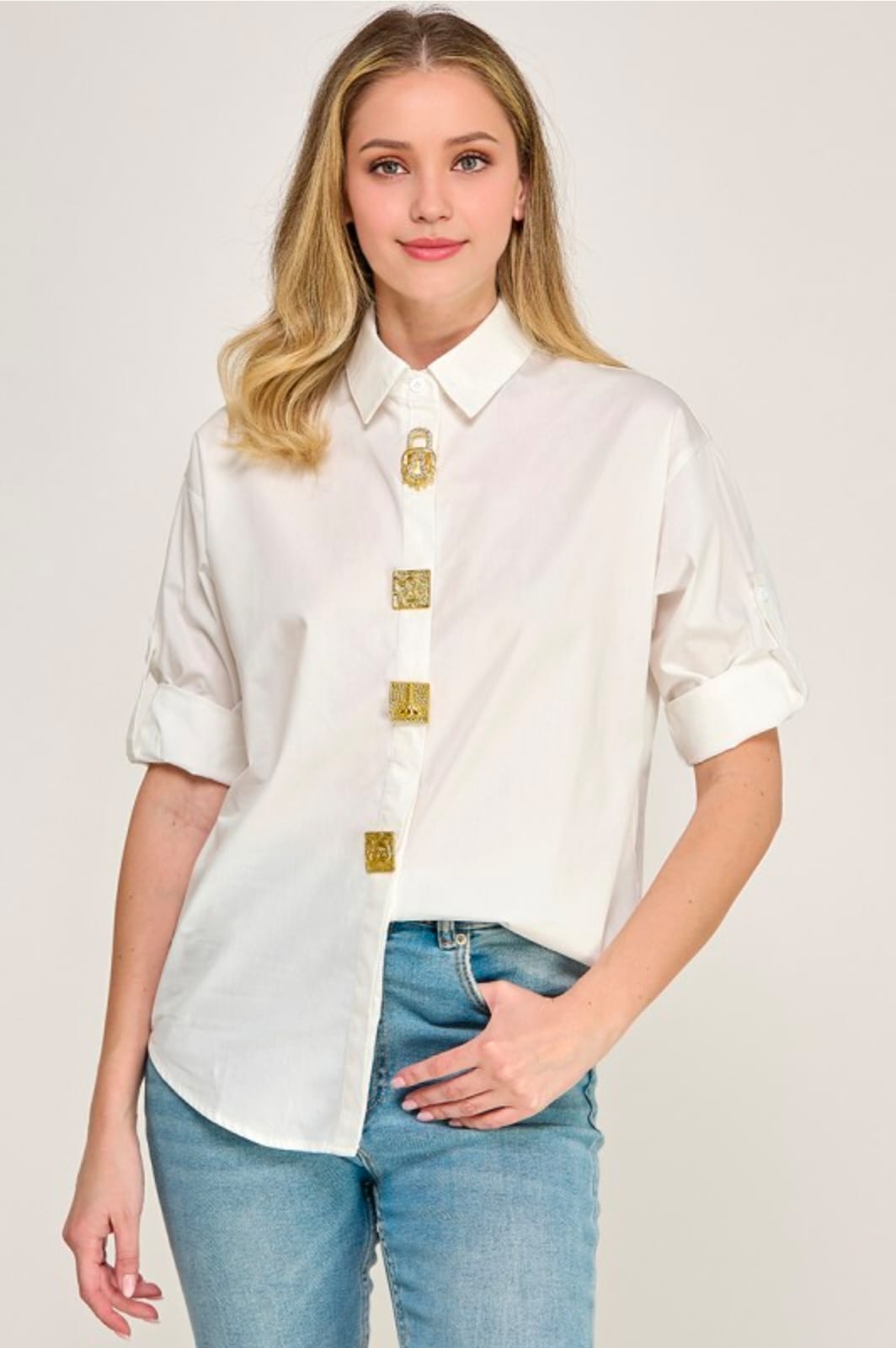 Blusa blanca3/4