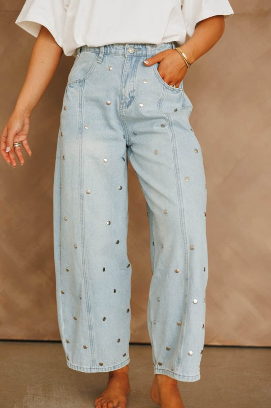Pantalón mezclilla barrel