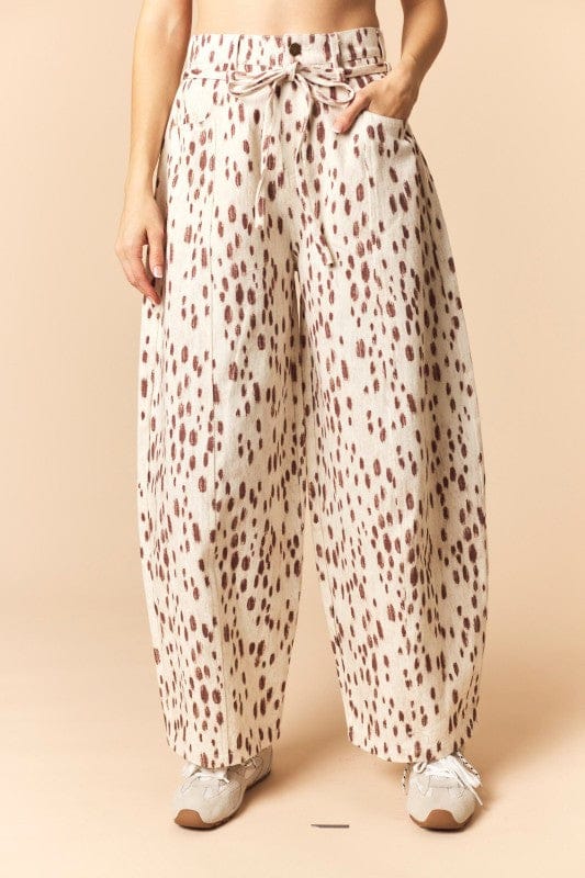 Pantalón beige barrel