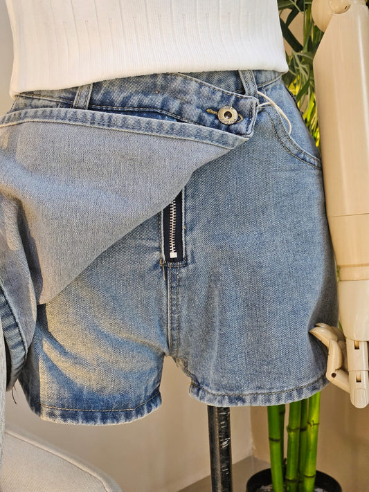 Falda Short Mezclilla