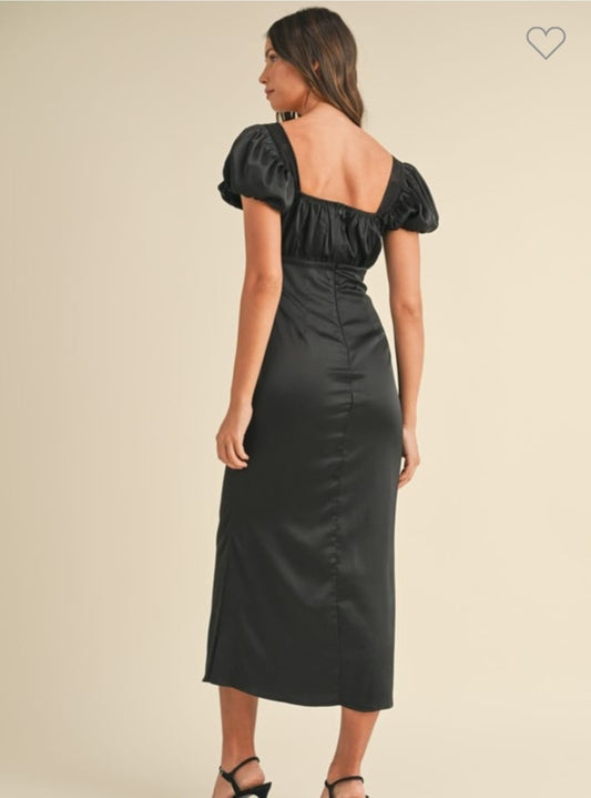 Vestido midi en satin