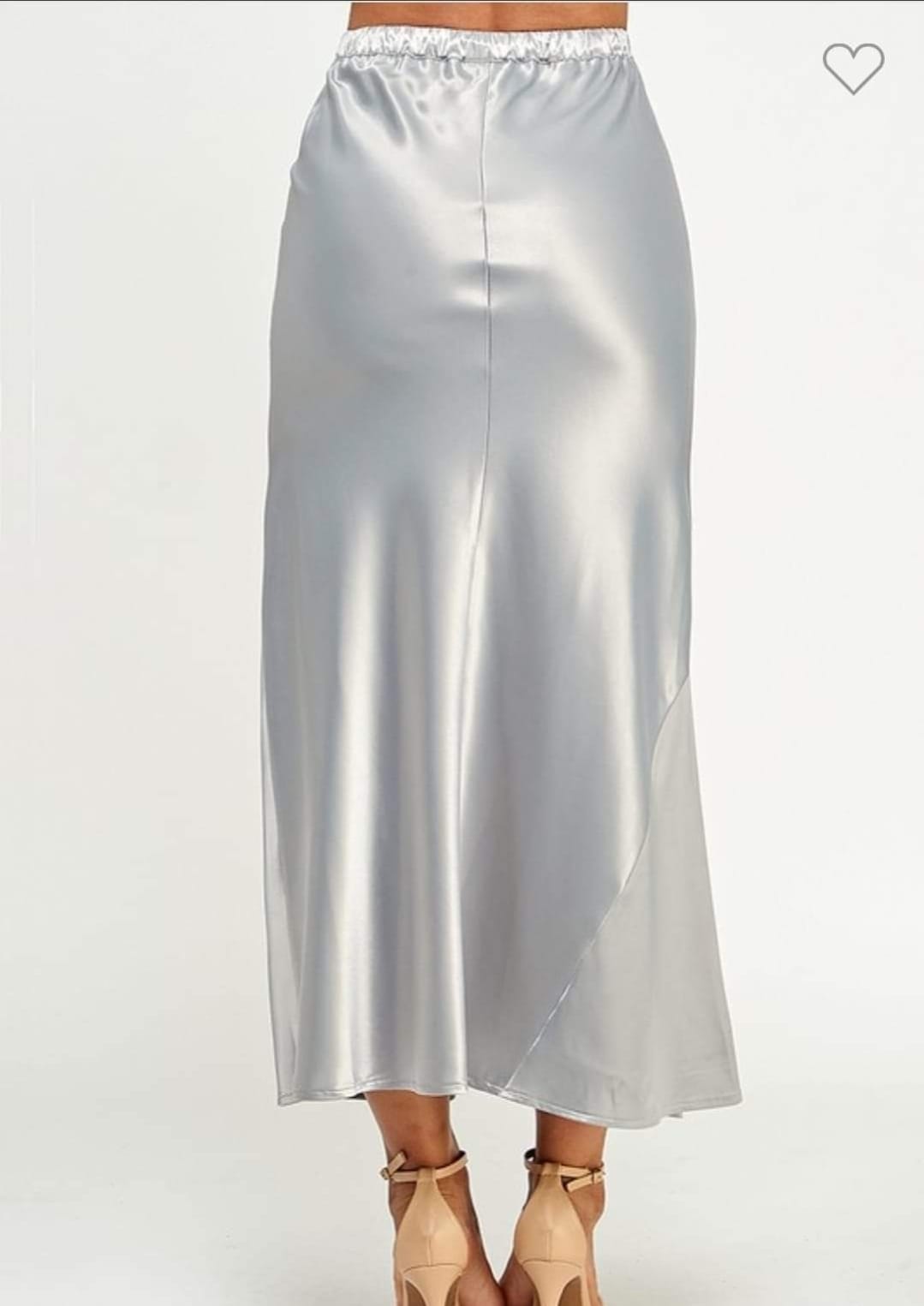 Falda larga satin