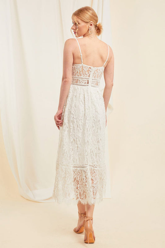Vestido midi blanco