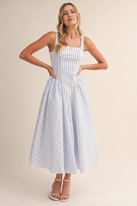 Vestido midi lineas