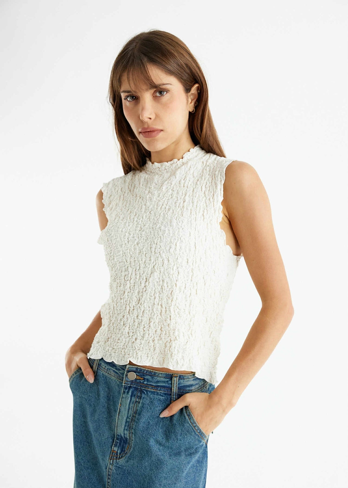 Blusa corrugada