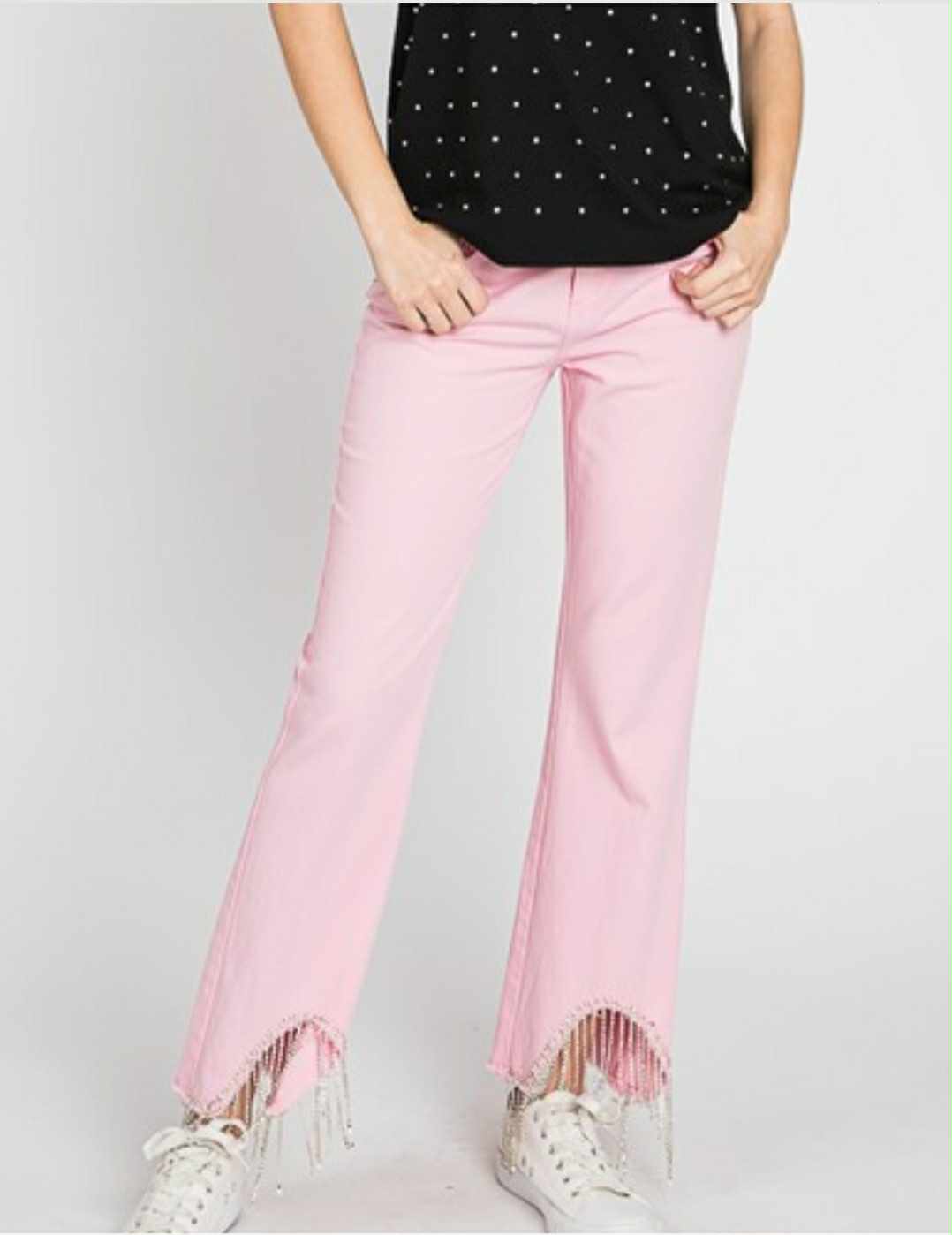 PANTALON ROSA FLECOS