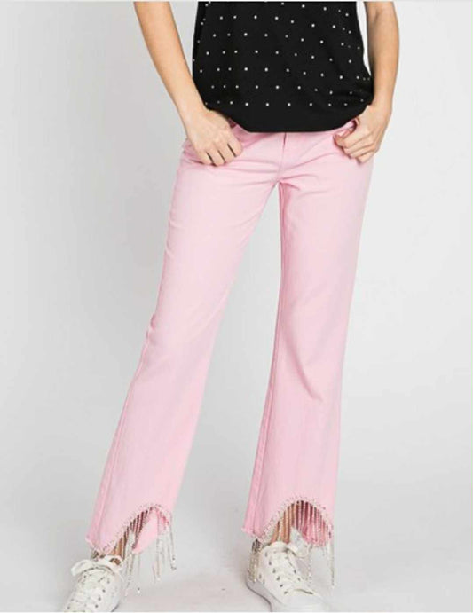 PANTALON ROSA FLECOS