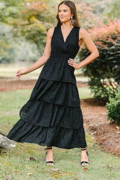 Maxi vestido con olanes