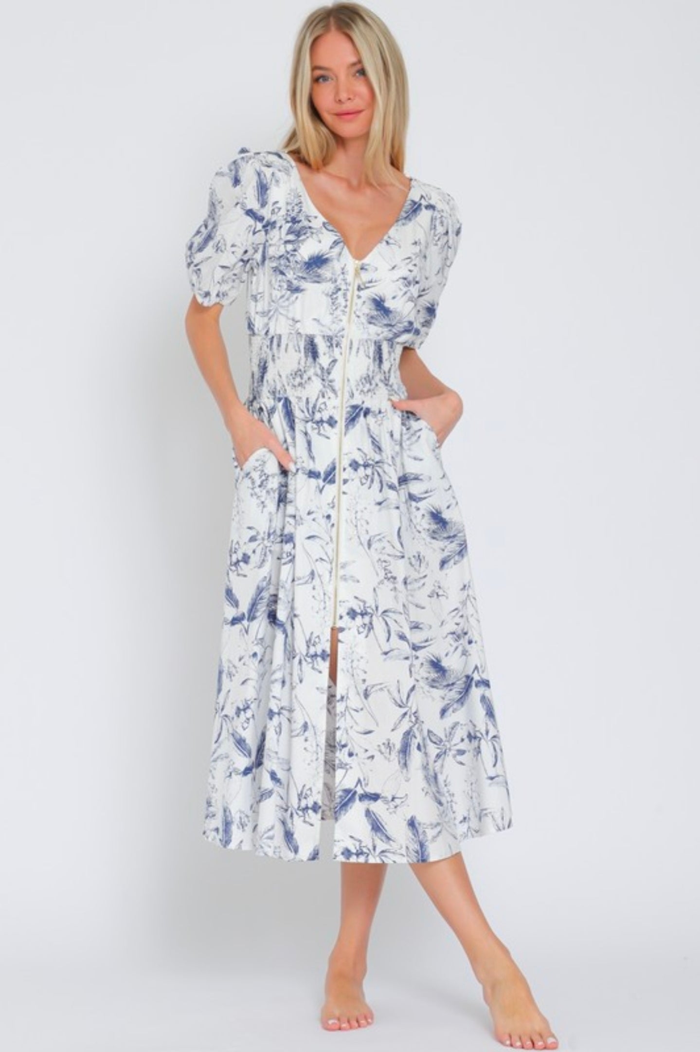 Vestido midi estampado