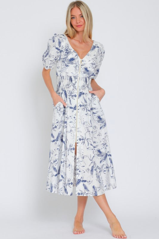 Vestido midi estampado
