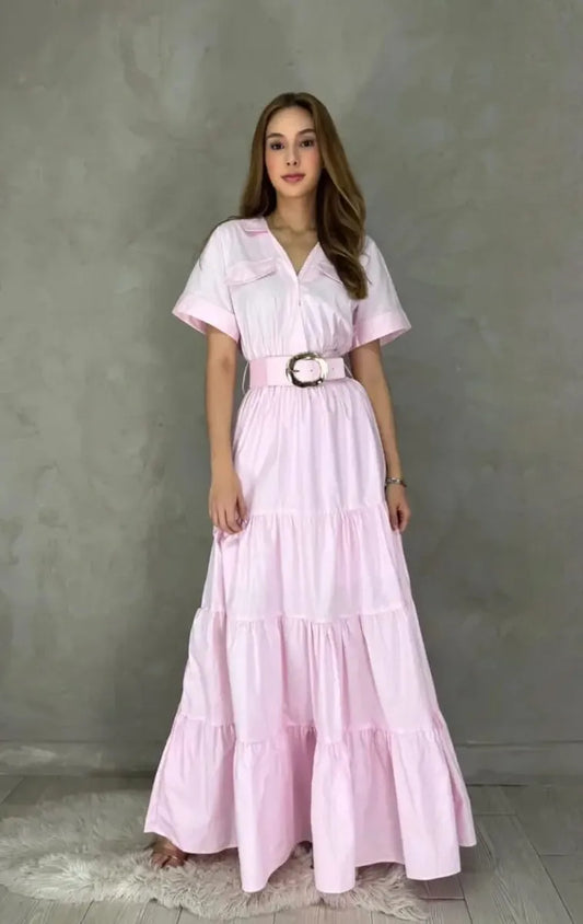 Maxi vestido rosa